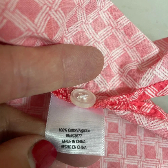 St. John’s Bay ladies short sleeve button up blouse size PL - Picture 6 of 6